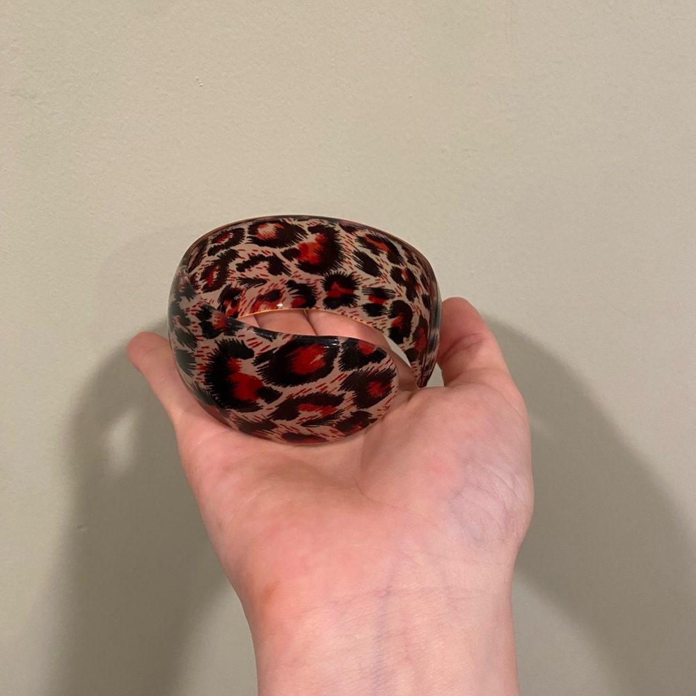 Leopard Print Bangle Bracelet